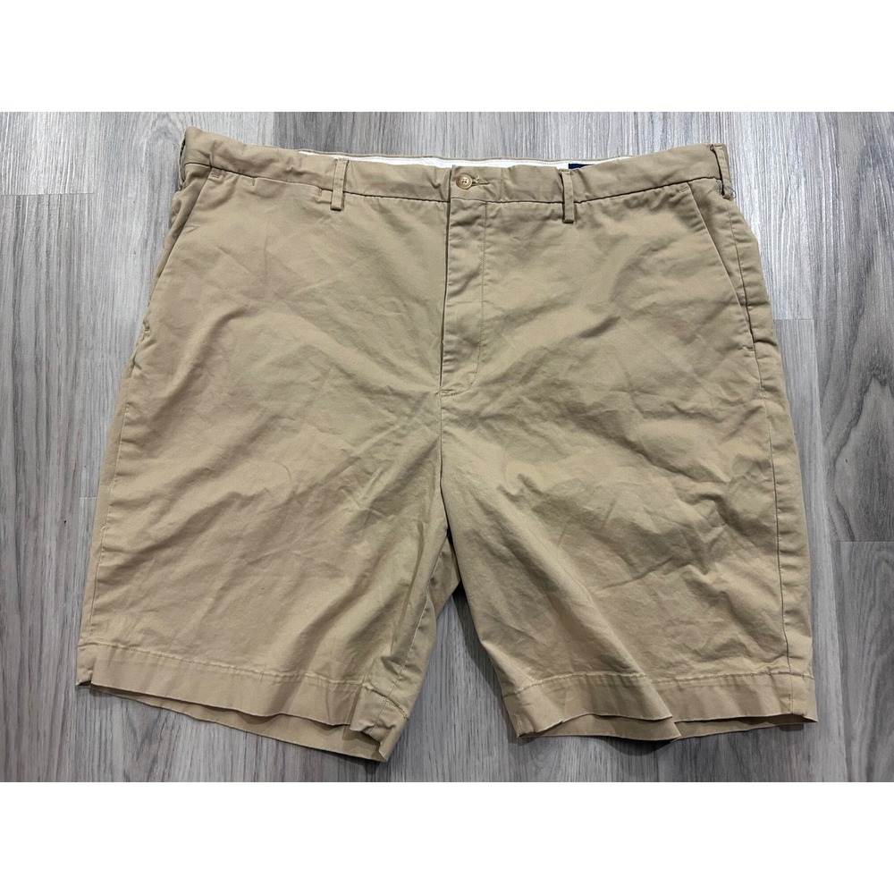 Polo Ralph Lauren Mens‎ 42 Khaki Tan Stretch Classic Fit Chino Shorts Cotton